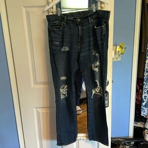 Abercrombie and Fitch men’s jeans size 34x32. Ripped slim fit jeans